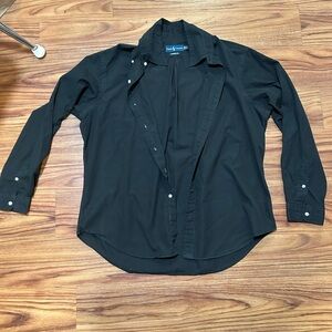 Sz XL Black Formal Button-Up Shirt. Polo by Ralph Lauren